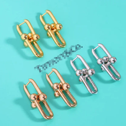 [Aura Jewels]TF HORSESHOE BUCKLE EARRINGS