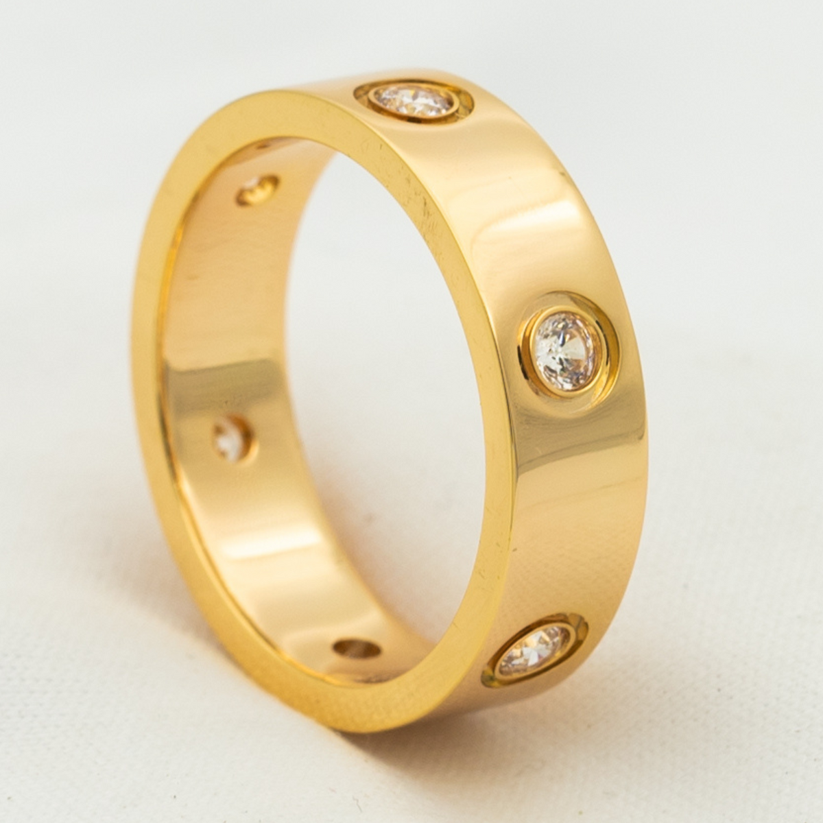 ¡®Aura Jewels¡¯LOVE RING 5.5MM 6 DIAMONDS PINK GOLD