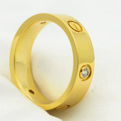 ¡®Aura Jewels¡¯LOVE RING 5.5MM 3 DIAMONDS GOLD