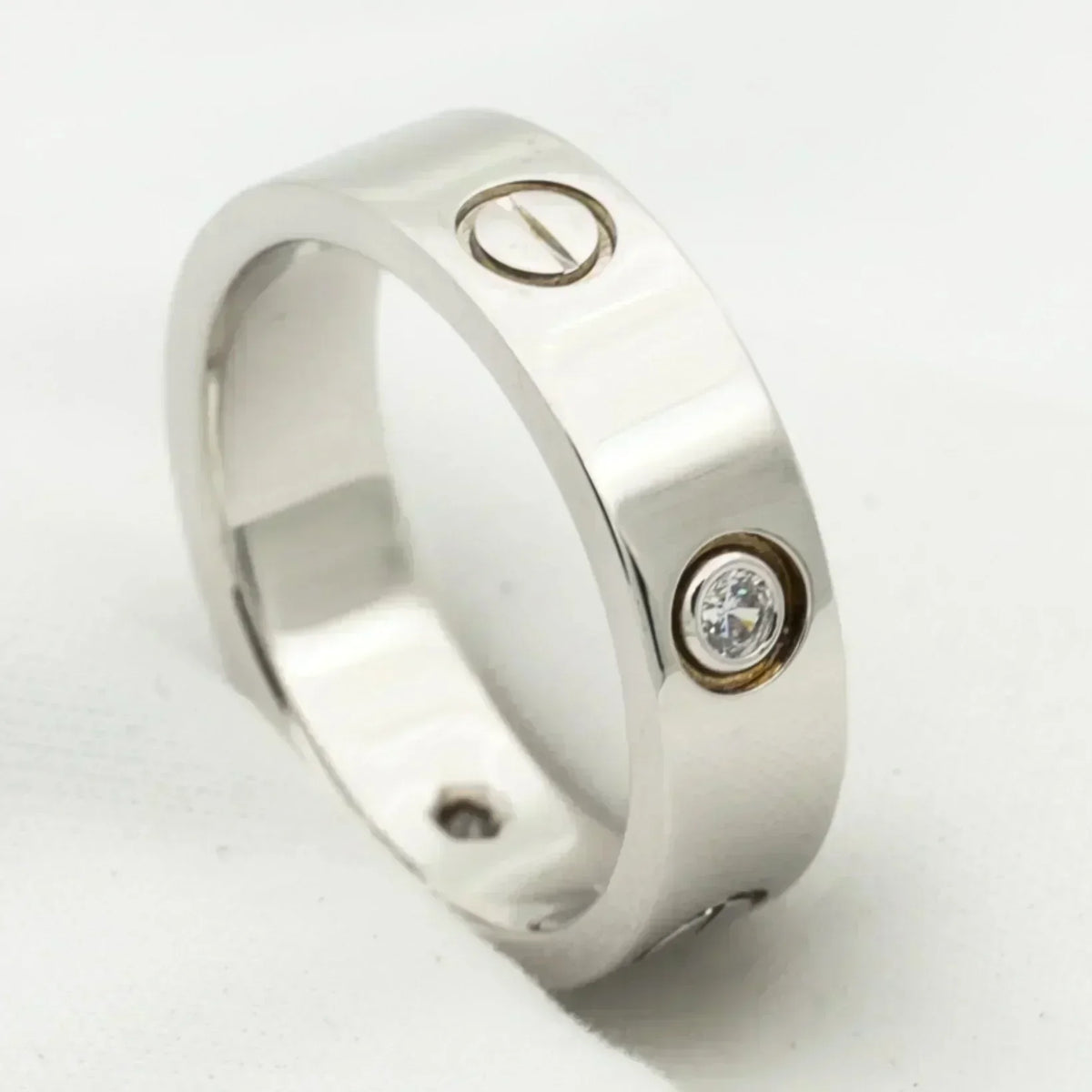 ¡®Aura Jewels¡¯LOVE RING 5.5MM 3 DIAMONDS SILVER