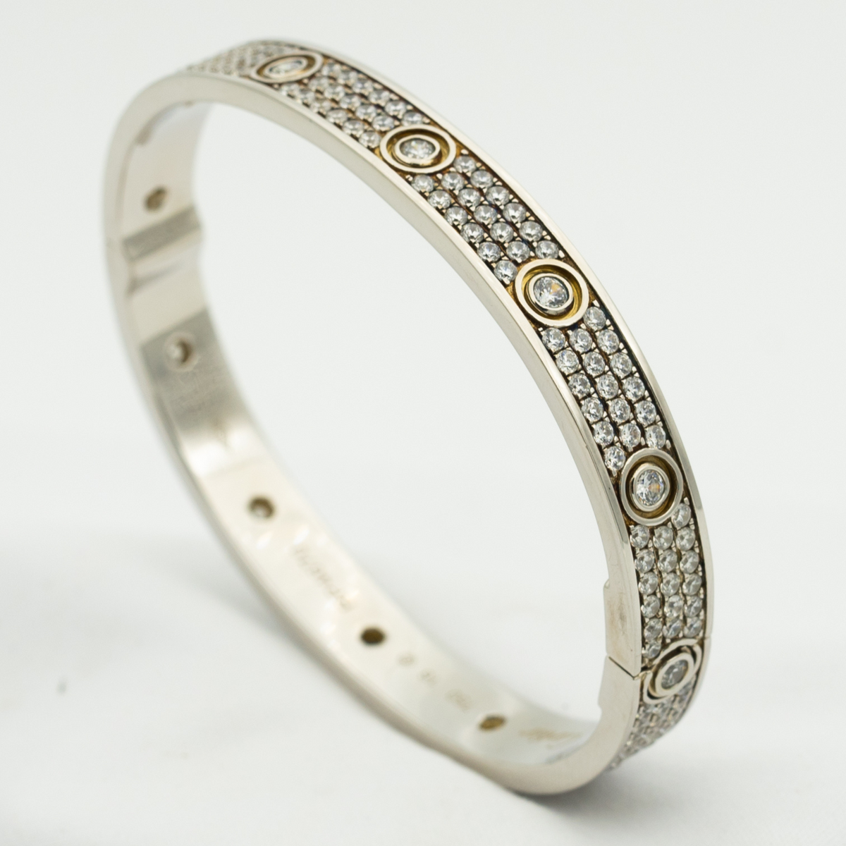¡®Aura Jewels¡¯LOVE BRACELET 6.1MM DIAMOND-PAVED 10 BIG DIAMONDS