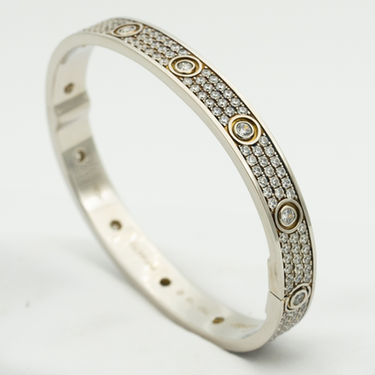 ¡®Aura Jewels¡¯LOVE BRACELET 6.1MM DIAMOND-PAVED 10 BIG DIAMONDS