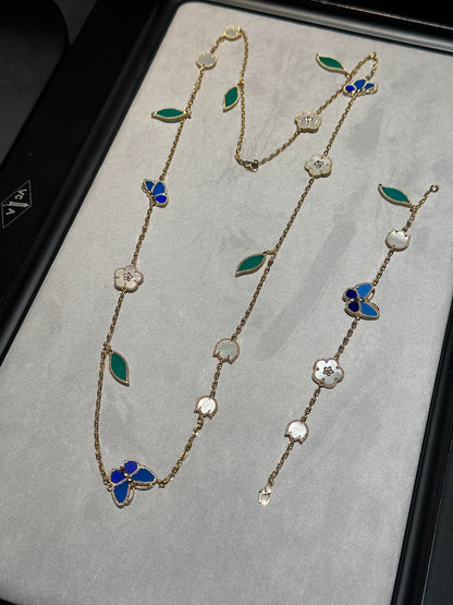 [Aura Jewels] 26 NEW CLOVER 15 MOTIFS LUCKY NECKLACE
