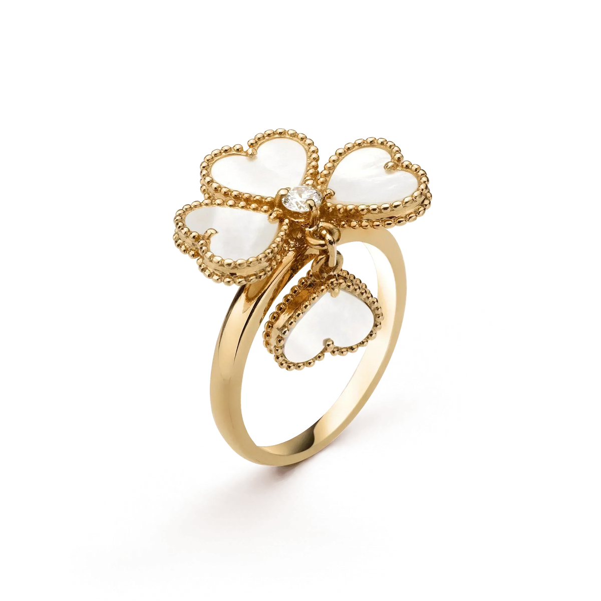 ¡®Aura Jewels¡¯SWEET CLOVER WHITE MOP RING