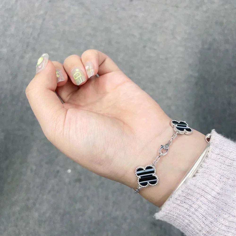 [Aura Jewels]New  CLOVER 5 MOTIF PULSAR STONE BRACELET COLLECTION