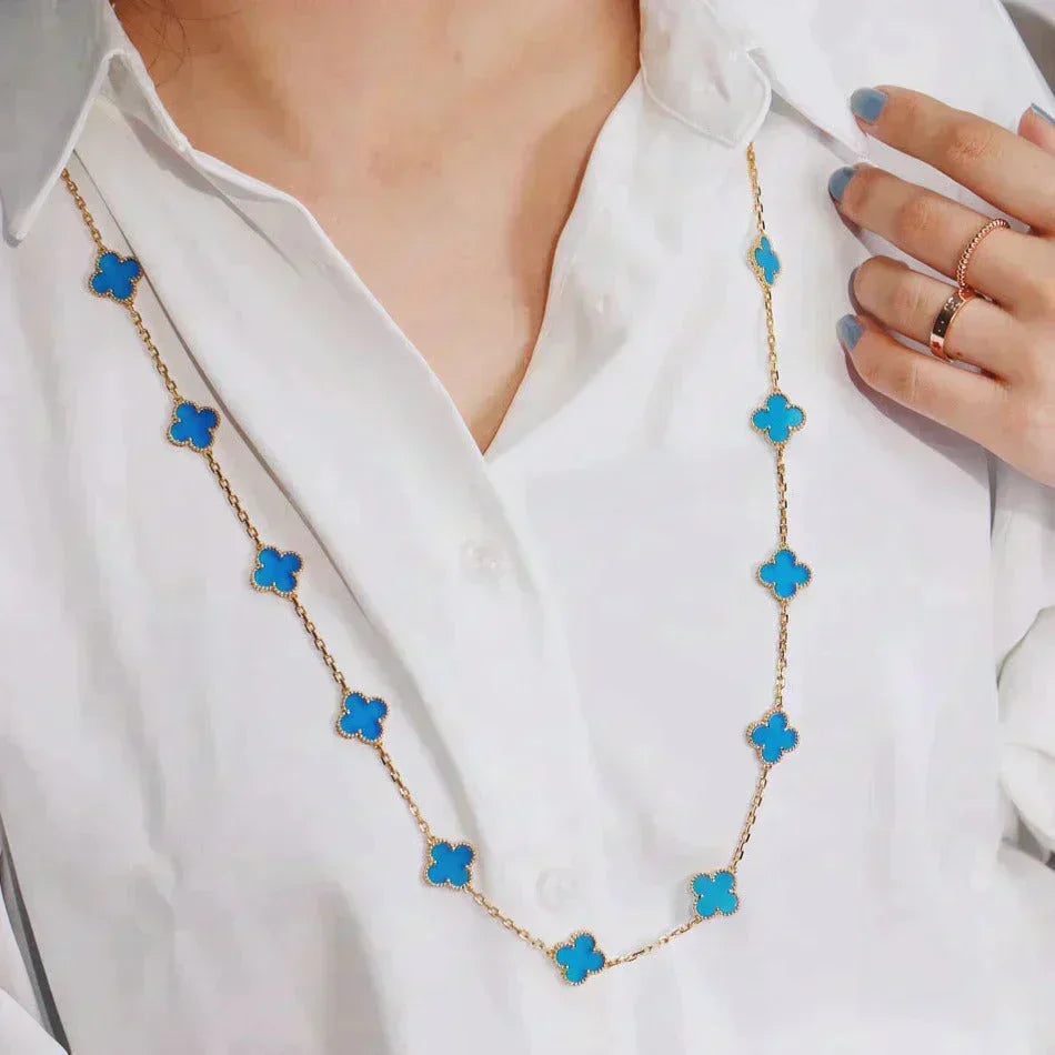¡®Aura Jewels¡¯CLOVER 20 MOTIFS TURQUOISE GOLD