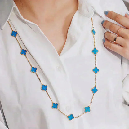 ¡®Aura Jewels¡¯CLOVER 20 MOTIFS TURQUOISE GOLD