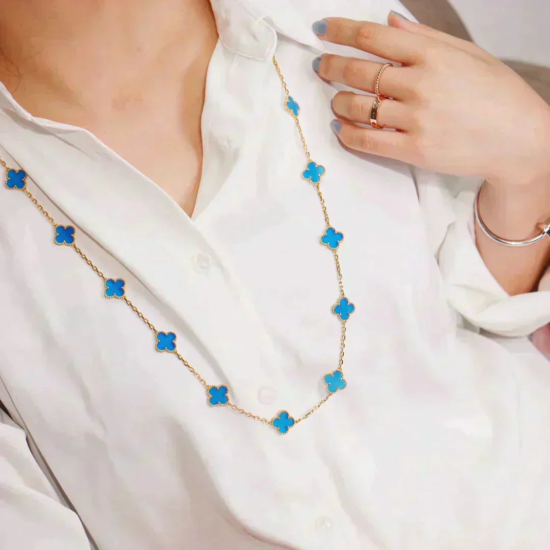 ¡®Aura Jewels¡¯CLOVER 20 MOTIFS TURQUOISE GOLD