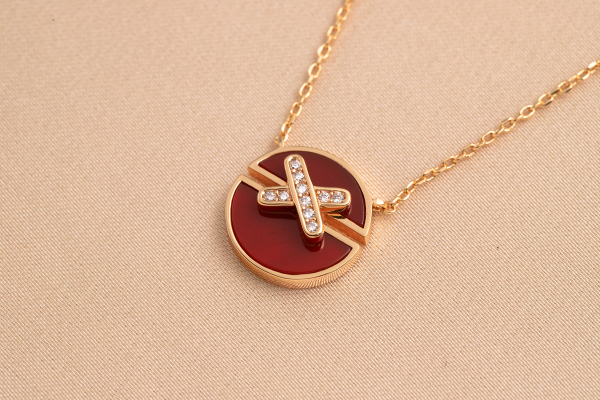 ¡®Aura Jewels¡¯JEUX DE PINK GOLD DIAMOND NECKLACE