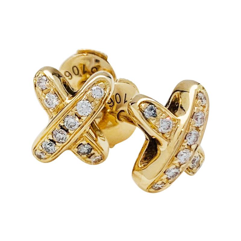 ¡®Aura Jewels¡¯JEUX DE GOLD DIAMOND EARRINGS