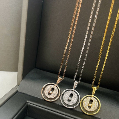 [Aura Jewels]LUCKY MOVER PM PAVED NECKLACE
