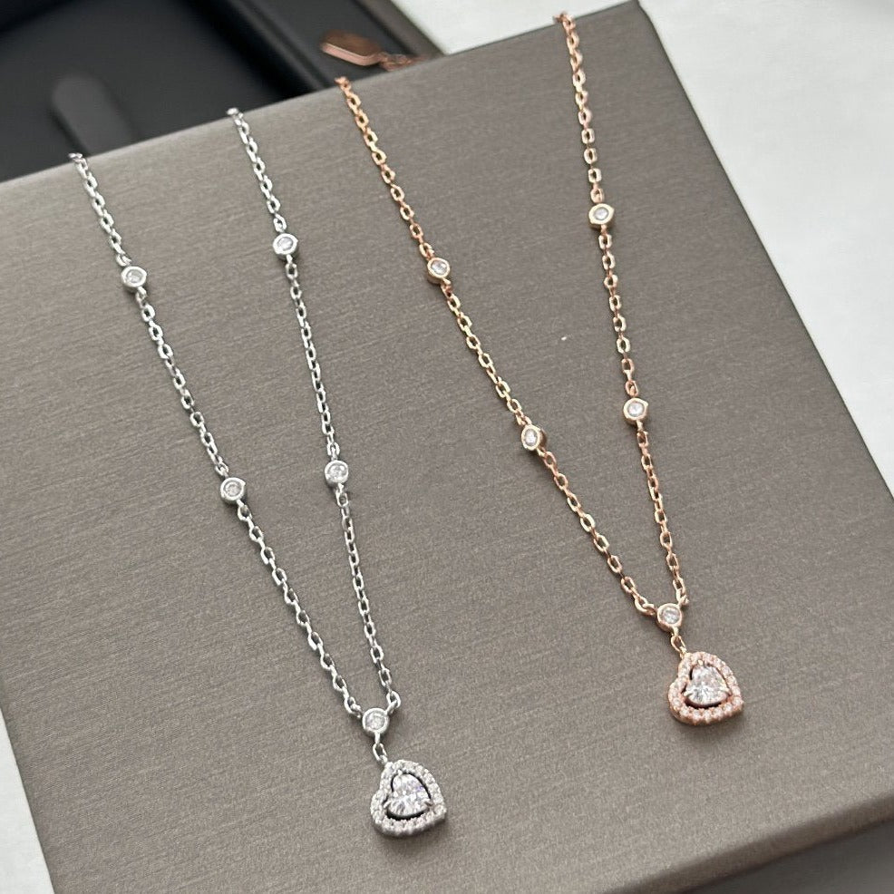 [Aura Jewels]JOY HEART DIAMOND NECKLACE