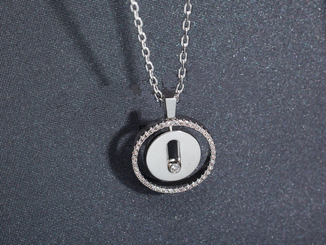 [Aura Jewels]LUCKY MOVE PM NECKLACE SILVER DIAMOND