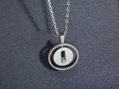 [Aura Jewels]LUCKY MOVE PM NECKLACE SILVER DIAMOND