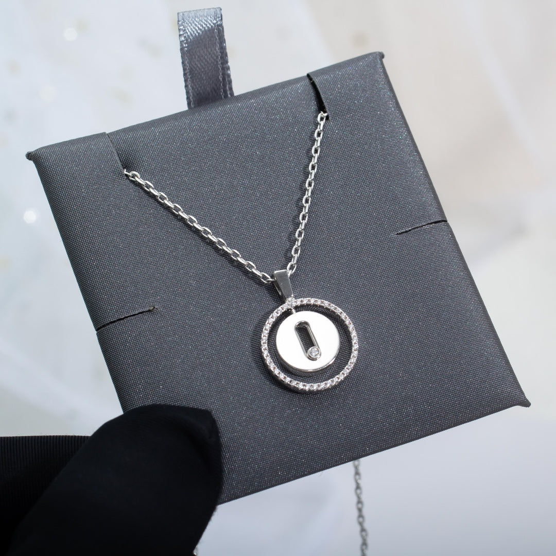 [Aura Jewels]LUCKY MOVE PM NECKLACE SILVER DIAMOND