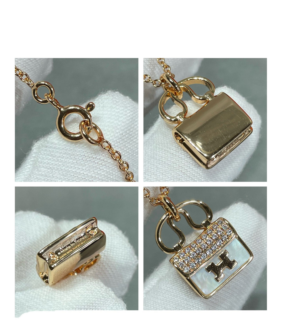 ¡®Aura Jewels¡¯H CIRCE MOISSANITE PENDANT NECKLACE GOLD