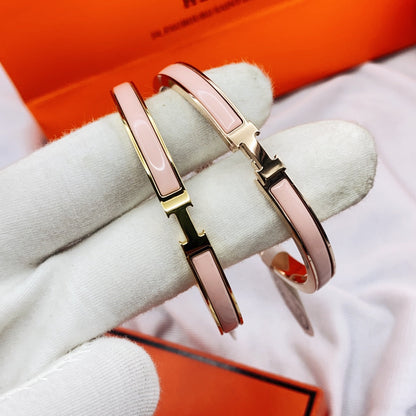 ¡®Aura Jewels¡¯CLASSIC HM CLIC  PINK 8MM ENAMEL BRACELET