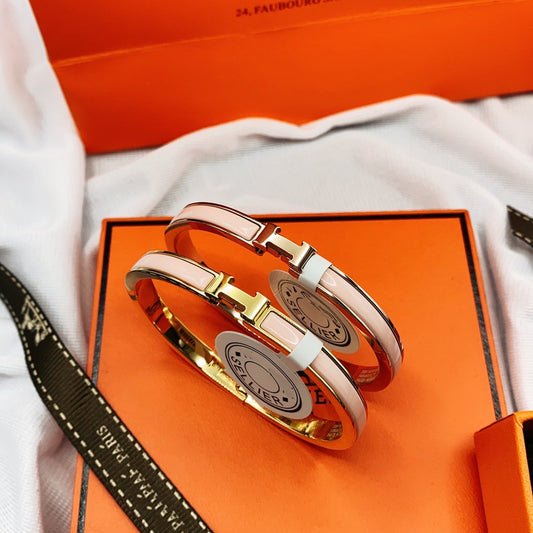 ¡®Aura Jewels¡¯CLASSIC HM CLIC  PINK 8MM ENAMEL BRACELET