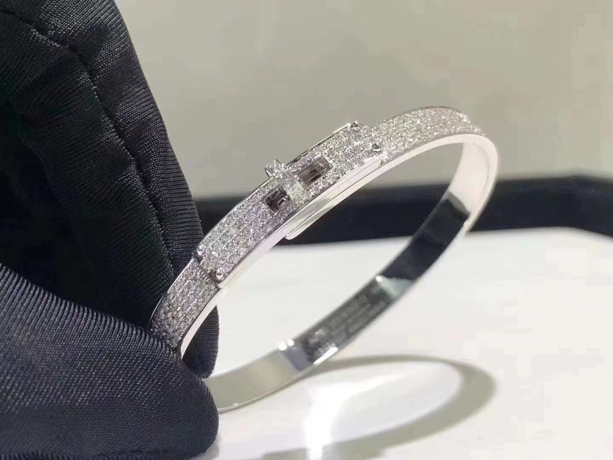¡®Aura Jewels¡¯HM KELLY BRACELET IN SILVER AND FULL PAVE DIAMOND