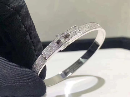 ¡®Aura Jewels¡¯HM KELLY BRACELET IN SILVER AND FULL PAVE DIAMOND