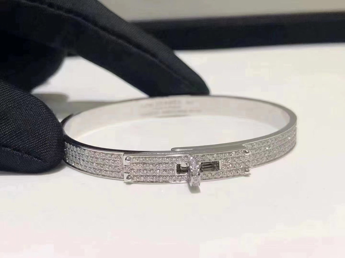 ¡®Aura Jewels¡¯HM KELLY BRACELET IN SILVER AND FULL PAVE DIAMOND