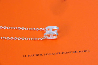 ¡®Aura Jewels¡¯HM NECKLACE H LETTER OVAL SERIES