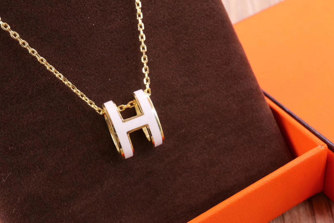 ¡®Aura Jewels¡¯HM CLIC YELLOW ENAMEL GOLD NECKLACE