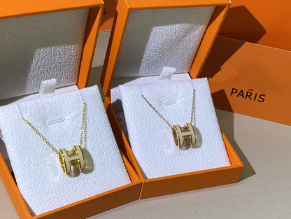 ¡®Aura Jewels¡¯HM CLIC YELLOW ENAMEL GOLD NECKLACE
