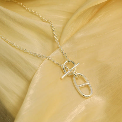 ¡®Aura Jewels¡¯HM CHAINE D'ANCRE PENDANT NECKLACE STERLING SILVER