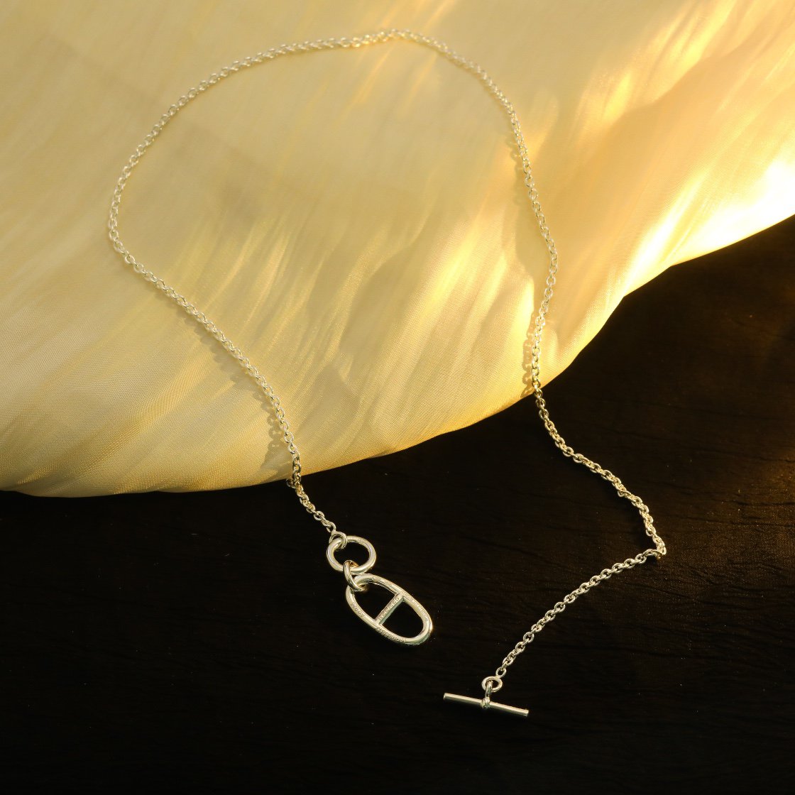 ¡®Aura Jewels¡¯HM CHAINE D'ANCRE PENDANT NECKLACE STERLING SILVER