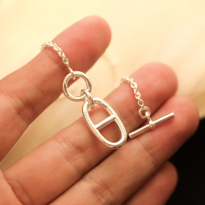 ¡®Aura Jewels¡¯HM CHAINE D'ANCRE PENDANT NECKLACE STERLING SILVER