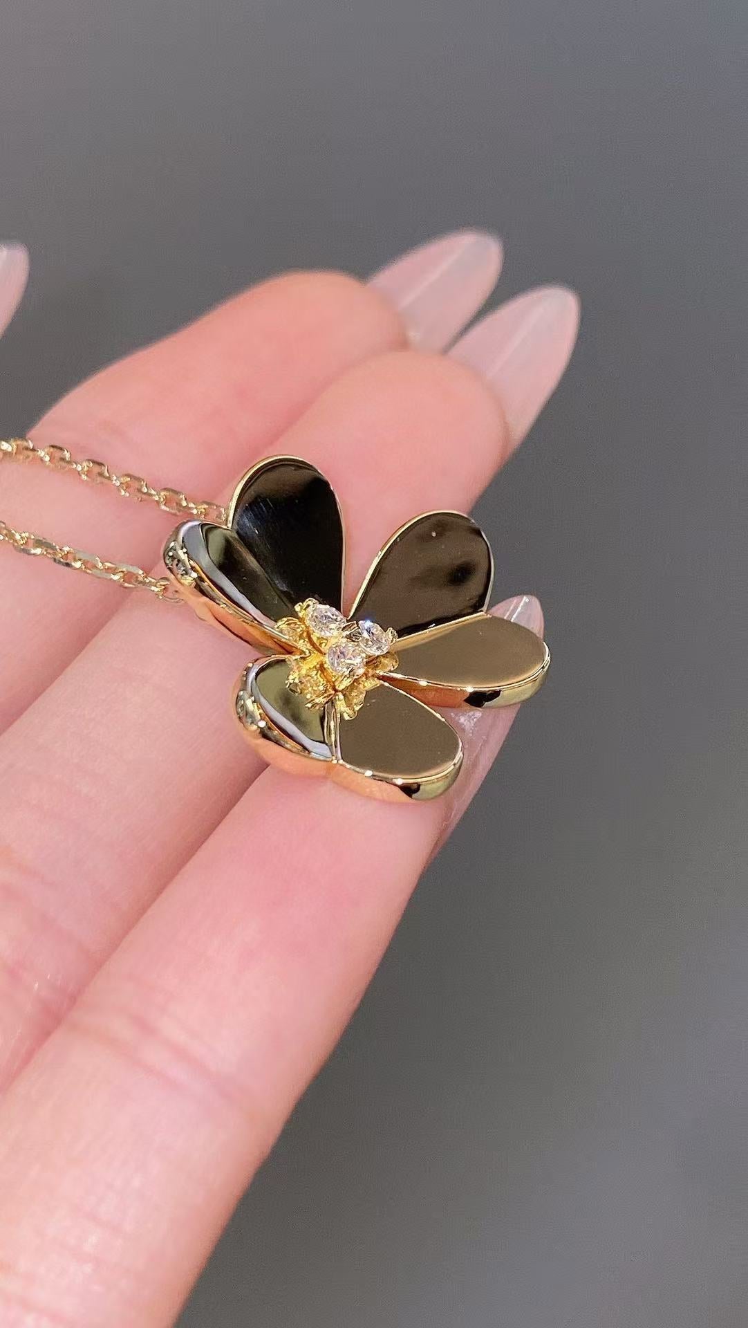 [Aura Jewels]FRIVOLE GOLD FLOWER NECKLACE2