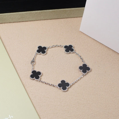 [Aura Jewels]New CLOVER 5 MOTIF ONYXS BRACELET COLLECTION