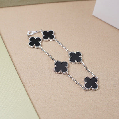 [Aura Jewels]New CLOVER 5 MOTIF ONYXS BRACELET COLLECTION