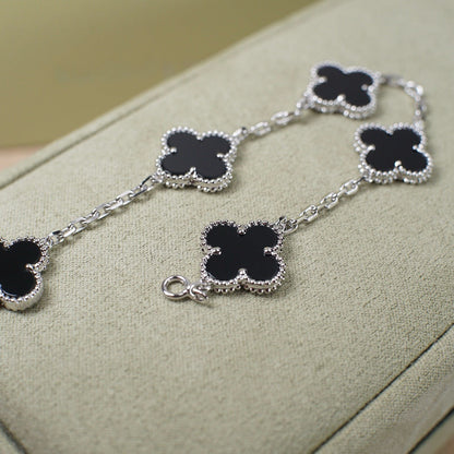 [Aura Jewels]New CLOVER 5 MOTIF ONYXS BRACELET COLLECTION