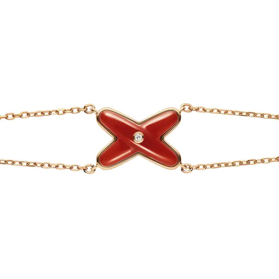 ¡®Aura Jewels¡¯JEUX BRACELET CARNELIAN PINK GOLD 1 DIAMOND