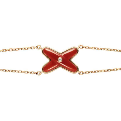 ¡®Aura Jewels¡¯JEUX BRACELET CARNELIAN PINK GOLD 1 DIAMOND