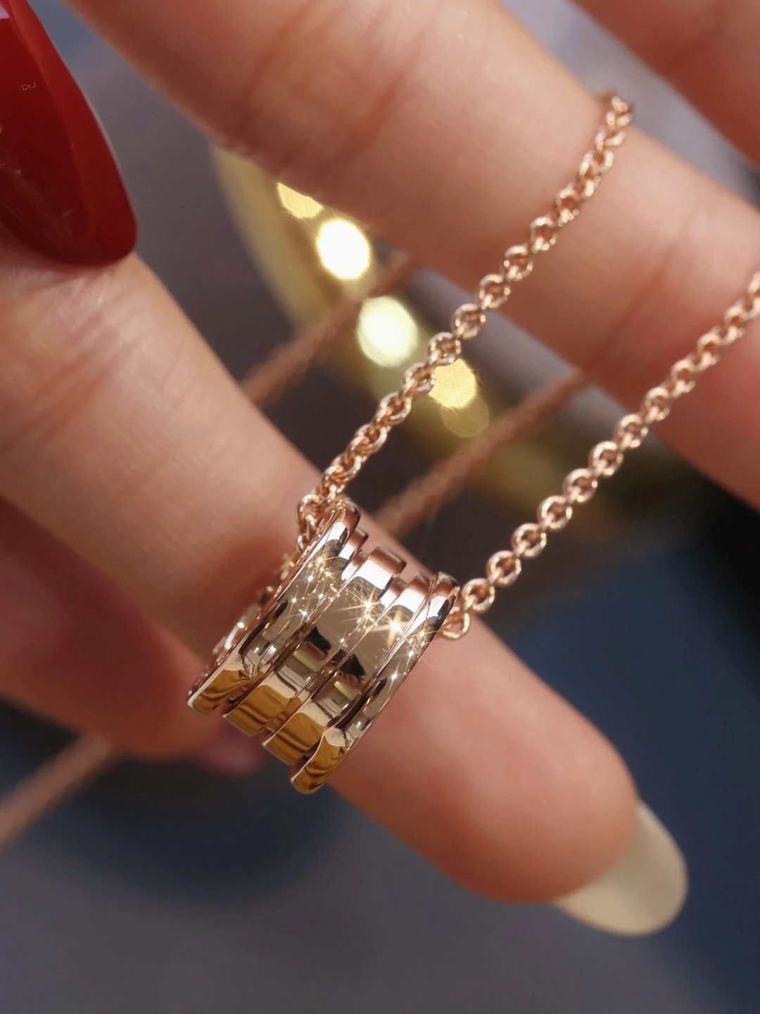 [Aura Jewels]ZERO 1 PINK GOLD NECKLACE
