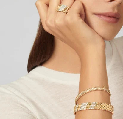 [Aura Jewels]Five-row diamond bracelet