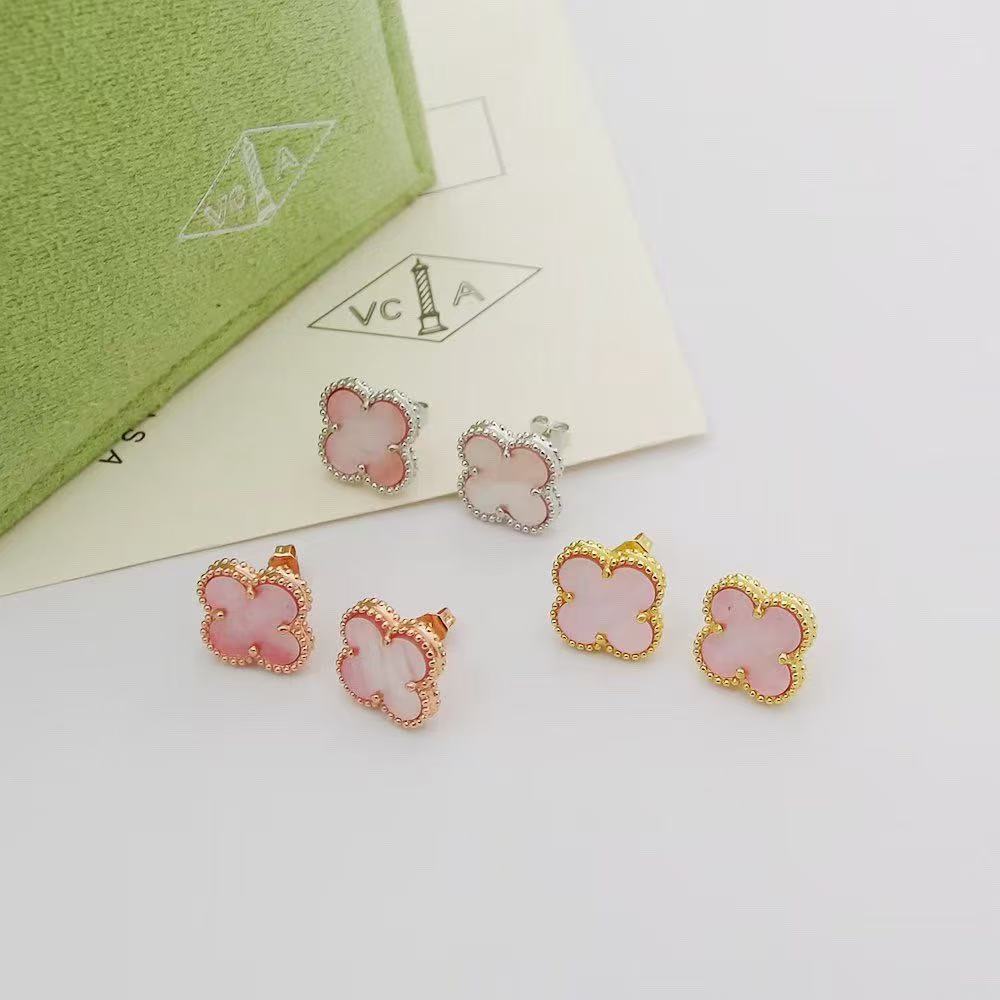 [Aura Jewels]Clover Mini Pink Earrings