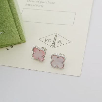 [Aura Jewels]Clover Mini Pink Earrings