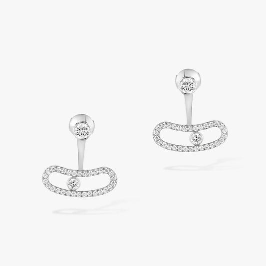 [Aura Jewels]MOVE UNO SILVER DIAMOND EARRINGS