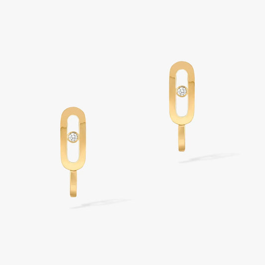 [Aura Jewels]CREOLES MOVE UNO MINI 1 DIAMOND EARRINGS
