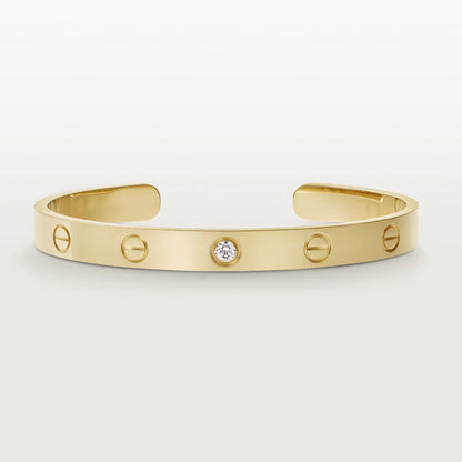 ¡®Aura Jewels¡¯LOVE BRACELET 6.1MM 1 DIAMOND OPEN CUFF