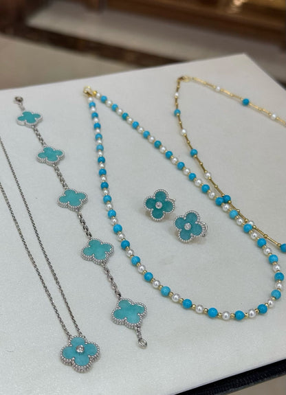 [Aura Jewels]Baby Blue Braided Bracelet
