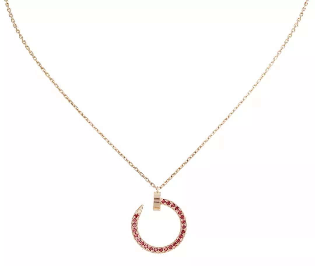 ¡®Aura Jewels¡¯JUSTE NECKLACE GOLD RED DIAMONDS