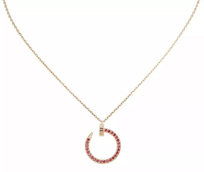 ¡®Aura Jewels¡¯JUSTE NECKLACE GOLD RED DIAMONDS