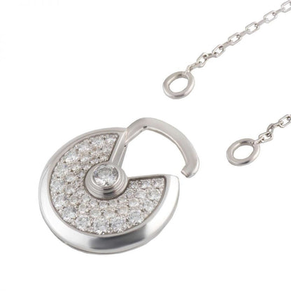¡®Aura Jewels¡¯AMULETTE SILVER FULL DIAMOND NECKLACE