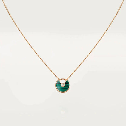 ¡®Aura Jewels¡¯AMULETTE ROSE GOLD MALACHITE NECKLACE