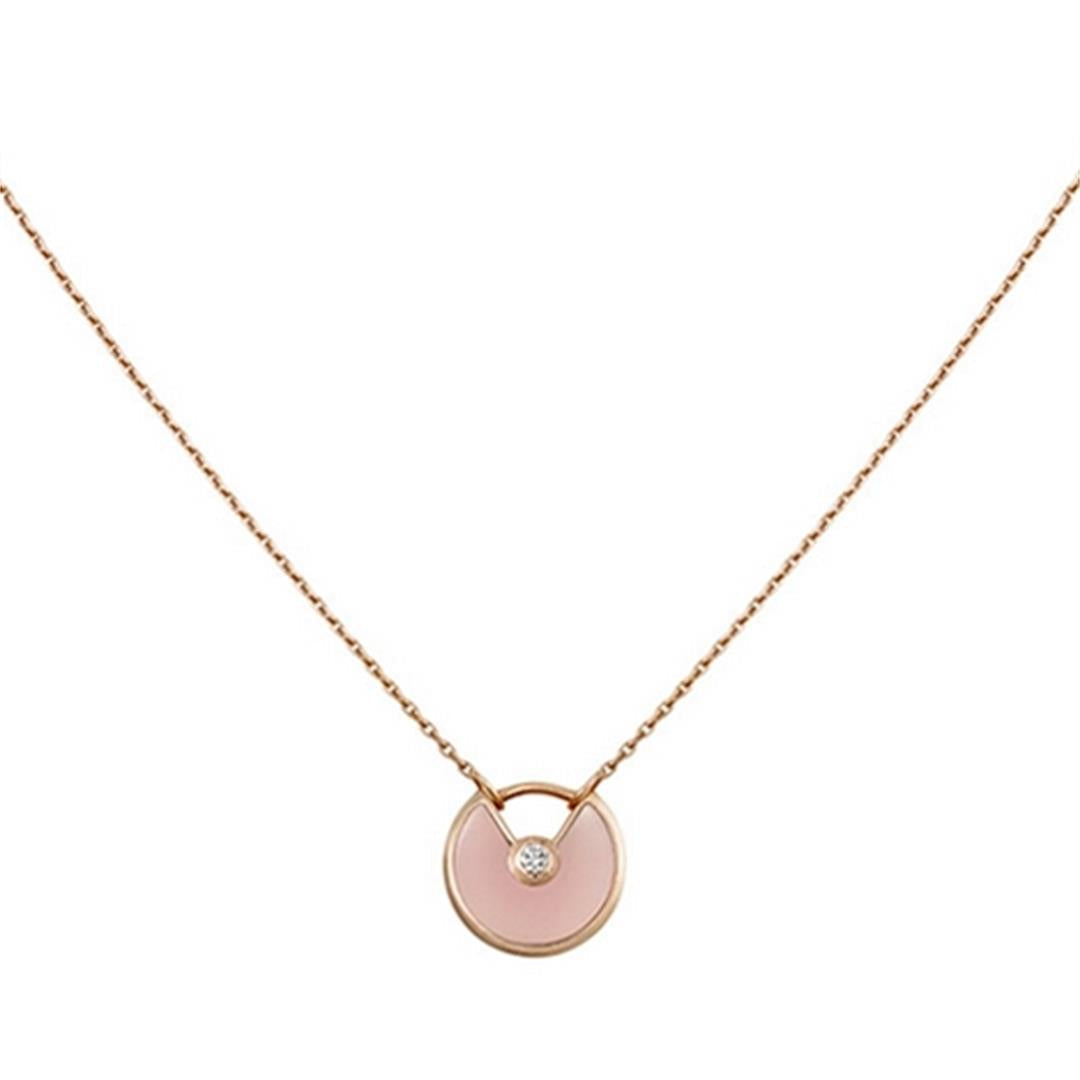 ¡®Aura Jewels¡¯AMULETTE ROSE GOLD PINK MOP NECKLACE